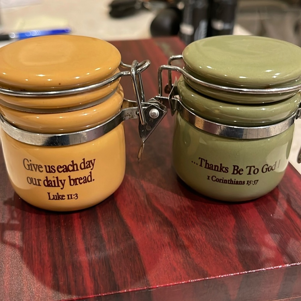 Mini canisters with scriptures